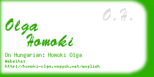 olga homoki business card